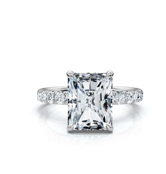 The Juliet Pave Radiant Engagement Ring