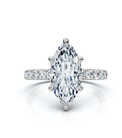 The Juliet Pave Marquise Engagement Ring