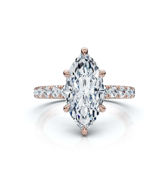 The Juliet Pave Marquise Engagement Ring