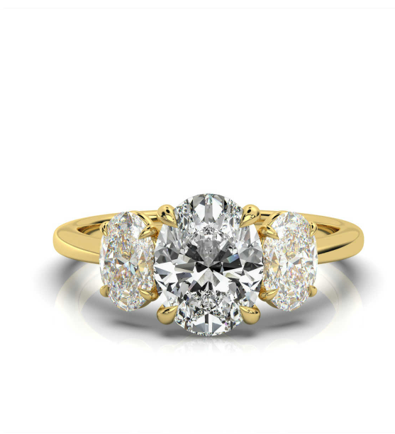 The Charlotte Oval Trilogy Engagement Ring