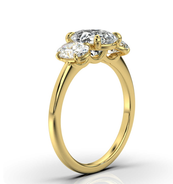 The Charlotte Oval Trilogy Engagement Ring