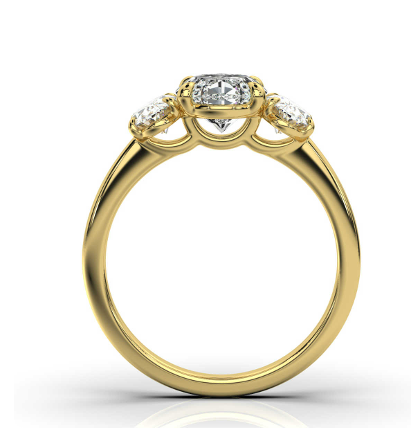The Charlotte Oval Trilogy Engagement Ring
