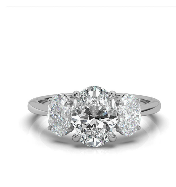 The Charlotte Oval Trilogy Engagement Ring