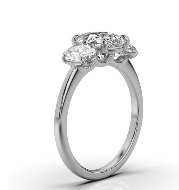 The Charlotte Oval Trilogy Engagement Ring