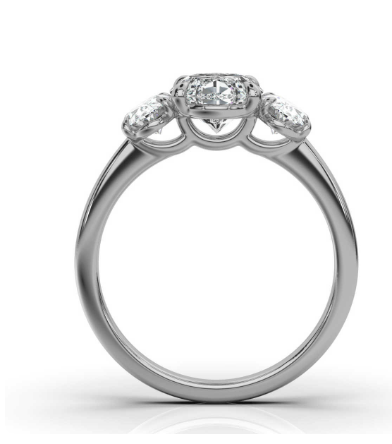 The Charlotte Oval Trilogy Engagement Ring