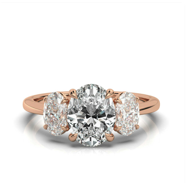 The Charlotte Oval Trilogy Engagement Ring