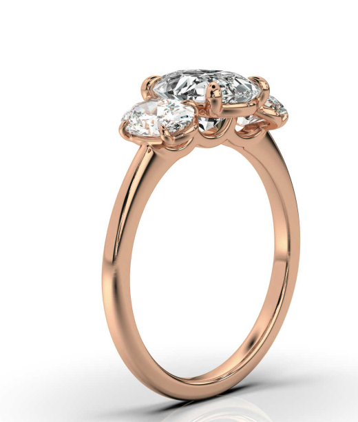 The Charlotte Oval Trilogy Engagement Ring