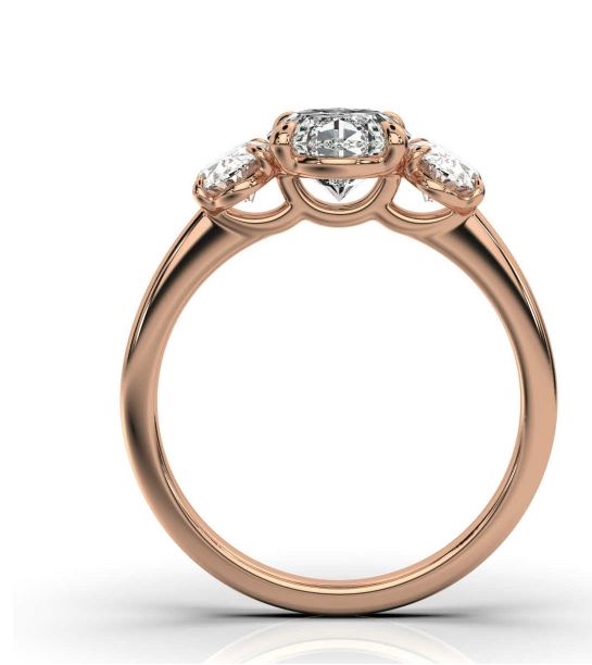 The Charlotte Oval Trilogy Engagement Ring