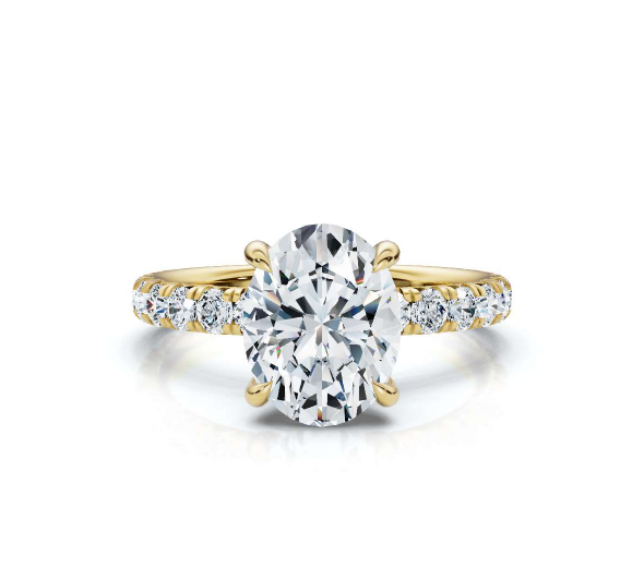 The Juliet Pave Oval Engagement Ring