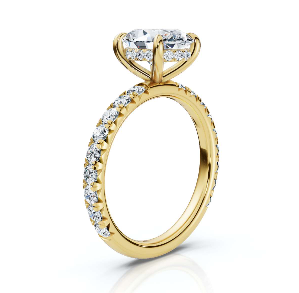 The Juliet Pave Oval Engagement Ring