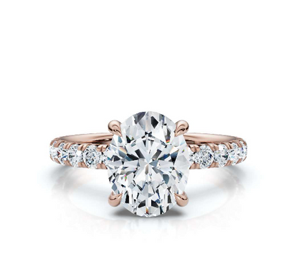 The Juliet Pave Oval Engagement Ring
