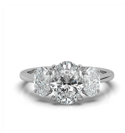 The Charlotte Oval Trilogy Engagement Ring