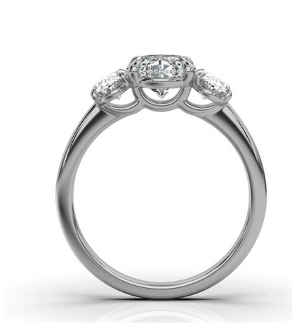 The Charlotte Oval Trilogy Engagement Ring