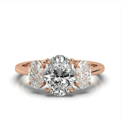 The Charlotte Oval Trilogy Engagement Ring
