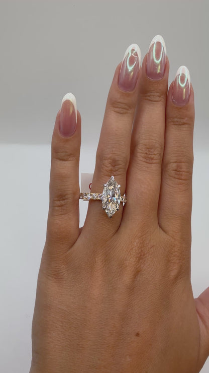 The Juliet Pave Marquise Engagement Ring