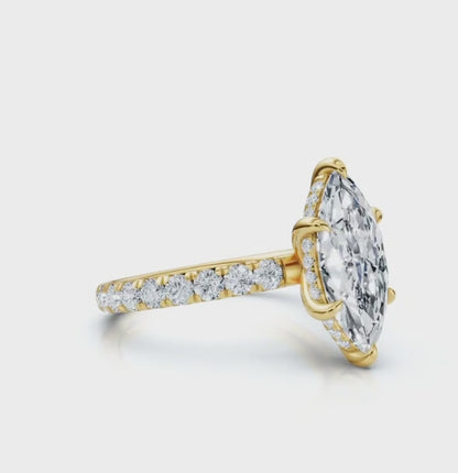 The Juliet Pave Marquise Engagement Ring