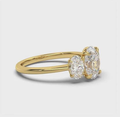 The Charlotte Oval Trilogy Engagement Ring