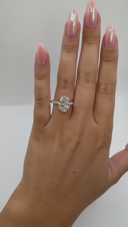 The Juliet Pave Oval Engagement Ring